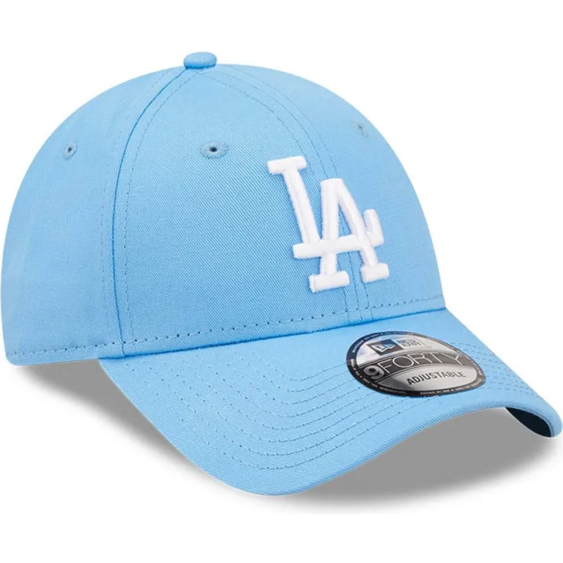 cappelli-curva-blu-cinghia-regolabile-9forty-league-essential-dei-los-angeles-dodgers-mlb-di-new-era