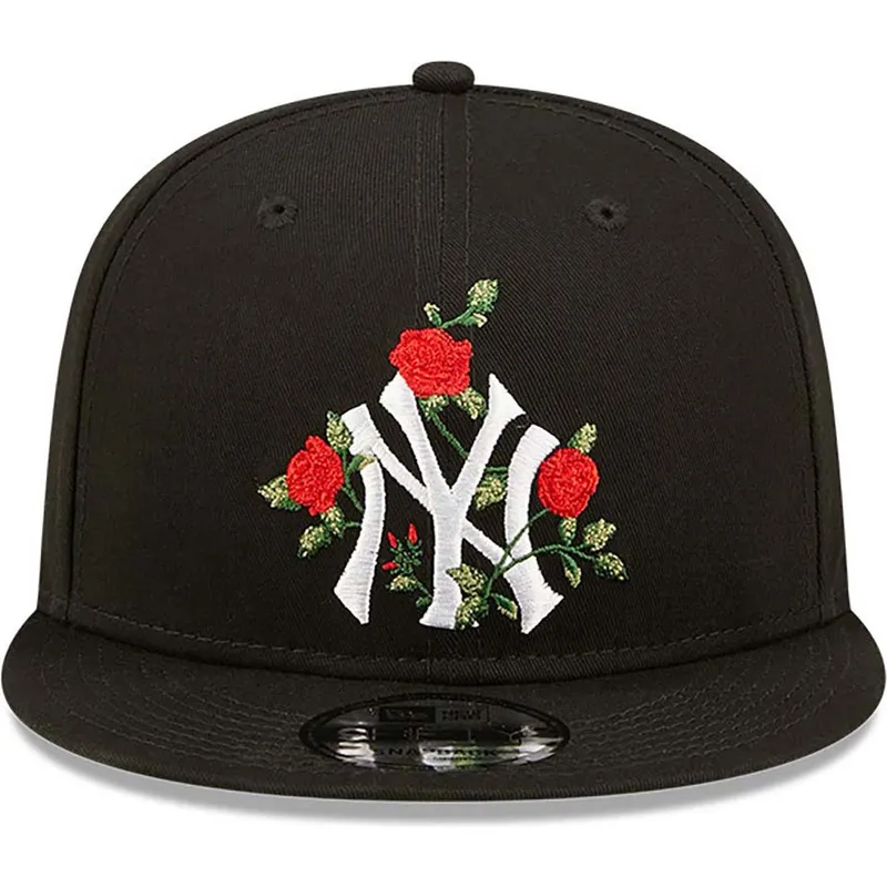 mutzen-flach-schwarz-snapback-9fifty-flower-der-new-york-yankees-mlb-von-new-era