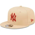berretto-piatto-beige-snapback-9fifty-league-essential-dei-new-york-yankees-mlb-di-new-era