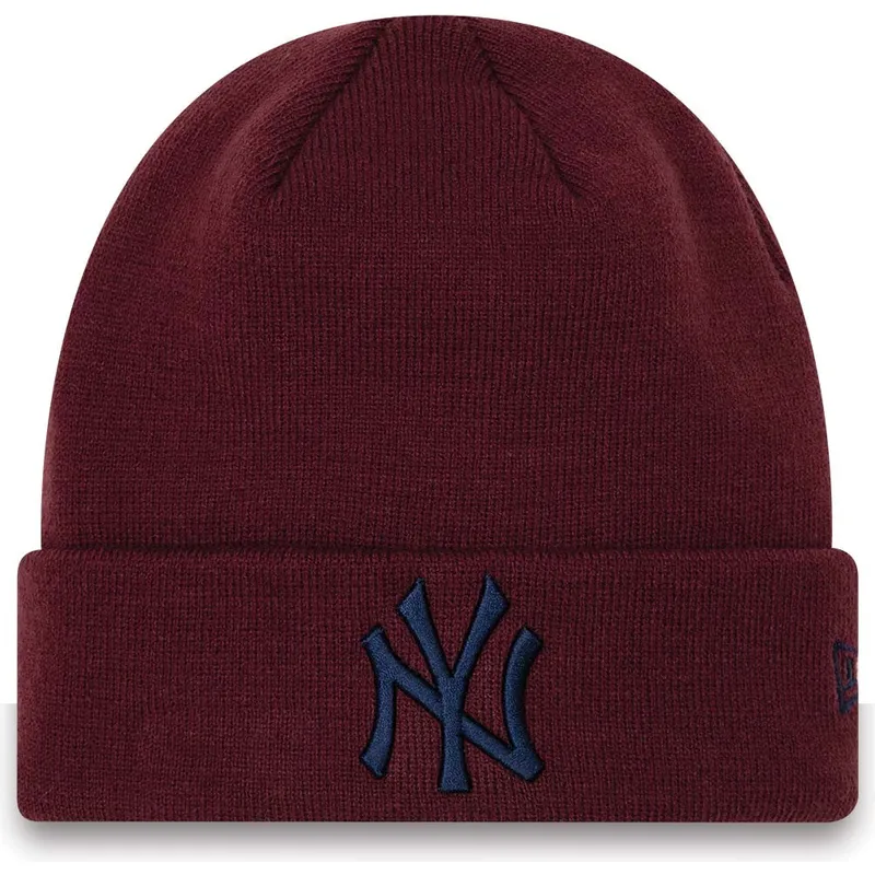 cappelli-rosso-granate-cuff-league-essential-dei-new-york-yankees-mlb-di-new-era