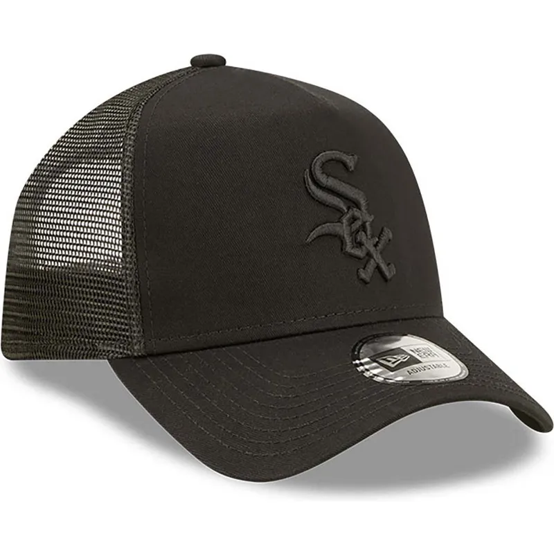 mutzen-gebogen-schwarz-snapback-a-frame-tonal-mesh-der-chicago-white-sox-mlb-von-new-era