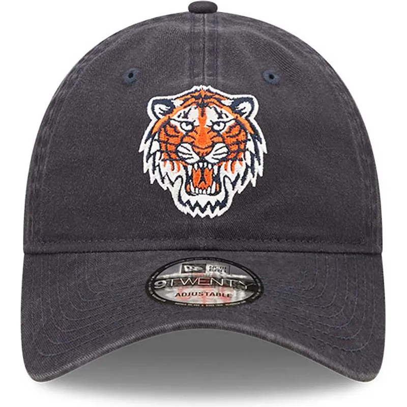 cappelli-curva-blu-marino-cinghia-regolabile-9twenty-team-patch-dei-detroit-tigers-mlb-di-new-era