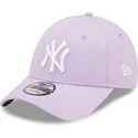 violette-verstellbare-curved-cap-9forty-league-essential-der-new-york-yankees-mlb-von-new-era