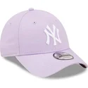 gorra-curva-violeta-ajustable-9forty-league-essential-de-new-york-yankees-mlb-de-new-era