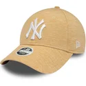 gorra-curva-beige-ajustable-para-mujer-9forty-jersey-de-new-york-yankees-mlb-de-new-era