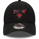 cappellino-curvo-nero-regolabile-9forty-print-infill-dei-chicago-bulls-nba-di-new-era