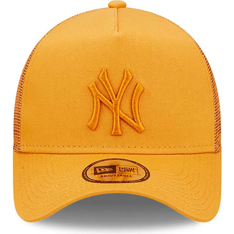 cappelli-curva-arancia-snapback-a-frame-tonal-mesh-dei-new-york-yankees-mlb-di-new-era