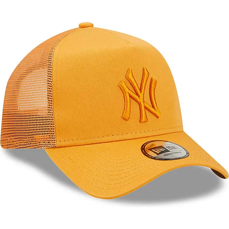 cappelli-curva-arancia-snapback-a-frame-tonal-mesh-dei-new-york-yankees-mlb-di-new-era