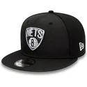 cappellino-piatto-nero-snapback-9fifty-print-infill-dei-brooklyn-nets-nba-di-new-era