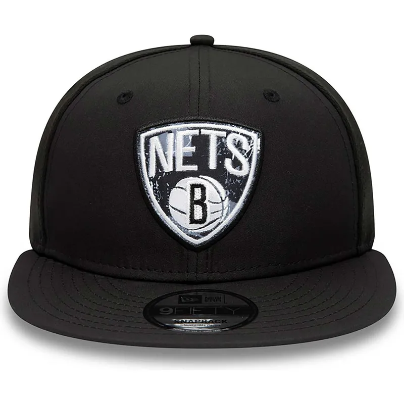 mutzen-flach-schwarz-snapback-9fifty-print-infill-der-brooklyn-nets-nba-von-new-era