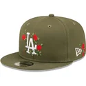 mutzen-flach-grun-snapback-9fifty-flower-der-los-angeles-dodgers-mlb-von-new-era