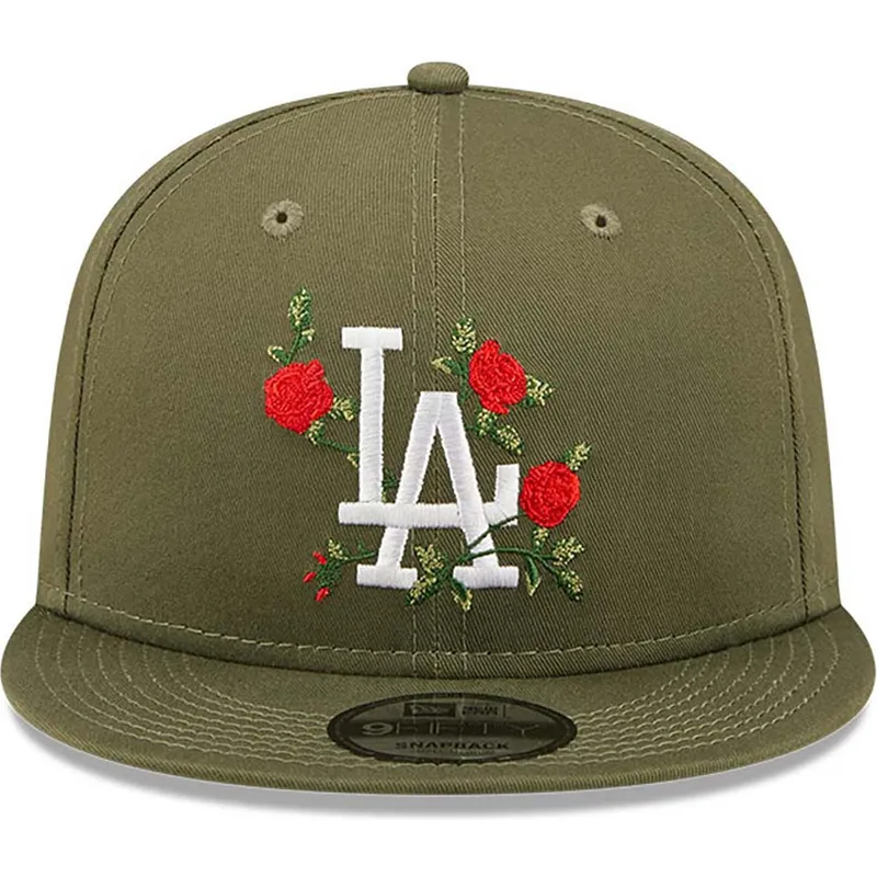 mutzen-flach-grun-snapback-9fifty-flower-der-los-angeles-dodgers-mlb-von-new-era