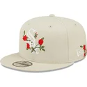 cappellino-snapback-piatto-beige-9fifty-flower-dei-chicago-white-sox-mlb-di-new-era