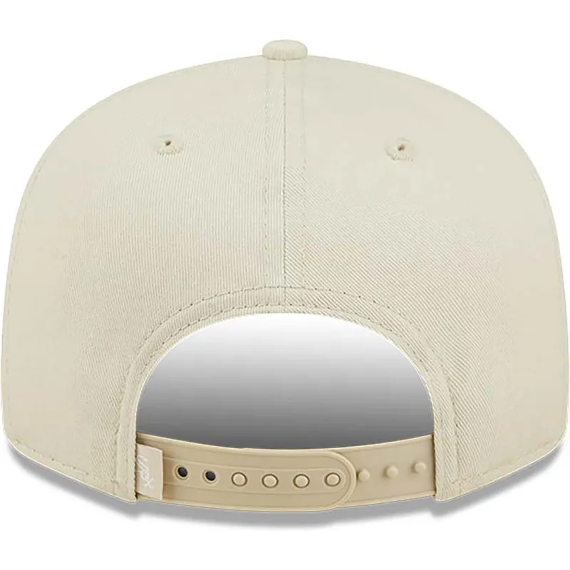 mutzen-flach-beige-snapback-9fifty-flower-der-chicago-white-sox-mlb-von-new-era