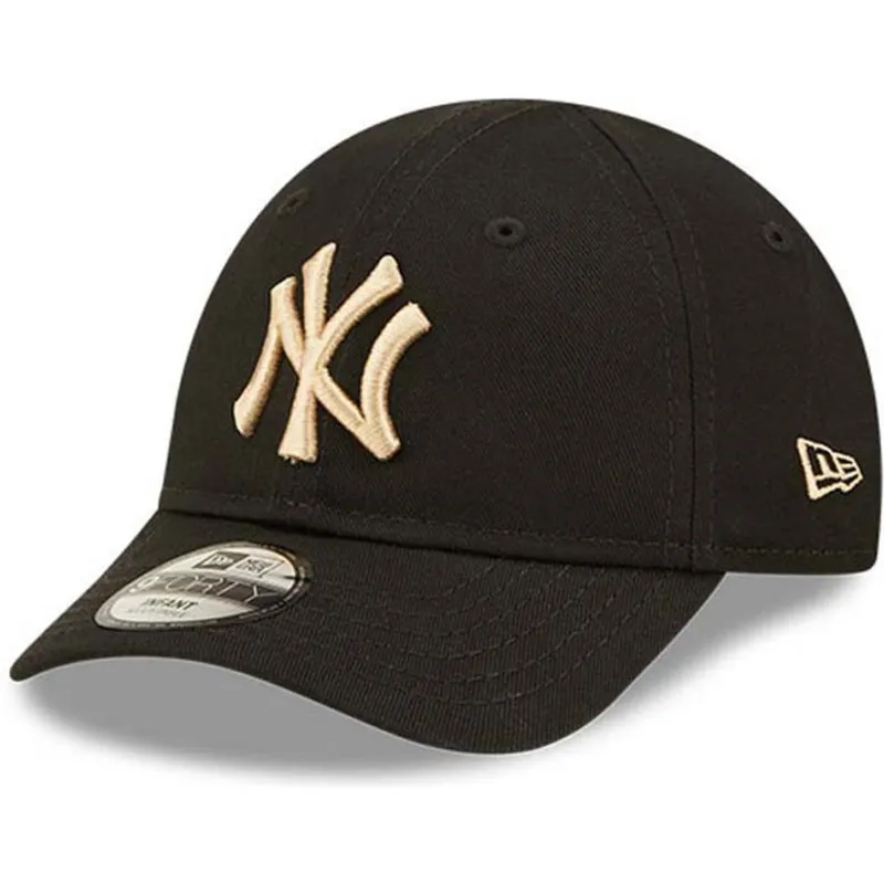 mutzen-gebogen-schwarz-verstellbares-band-fur-kinder-pequeno-9forty-league-essential-der-new-york-yankees-mlb-von-new-era