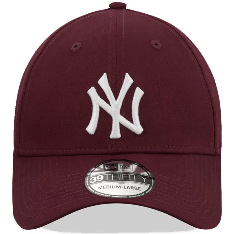 cappelli-curva-rosso-regolato-granate-39thirty-league-essential-dei-new-york-yankees-mlb-di-new-era