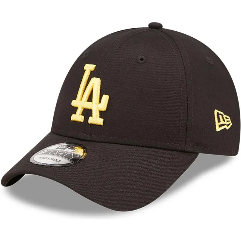 cappelli-curva-nero-cinghia-regolabile-9forty-league-essential-dei-los-angeles-dodgers-mlb-di-new-era