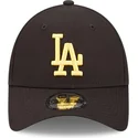 cappellino-curvo-nero-regolabile-con-logo-giallo-9forty-league-essential-dei-los-angeles-dodgers-mlb-di-new-era