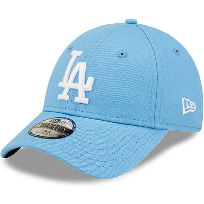 cappelli-curva-blu-cinghia-regolabile-per-bambino-9forty-league-essential-dei-los-angeles-dodgers-mlb-di-new-era