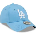 mutzen-gebogen-blau-verstellbares-band-fur-kinder-9forty-league-essential-der-los-angeles-dodgers-mlb-von-new-era