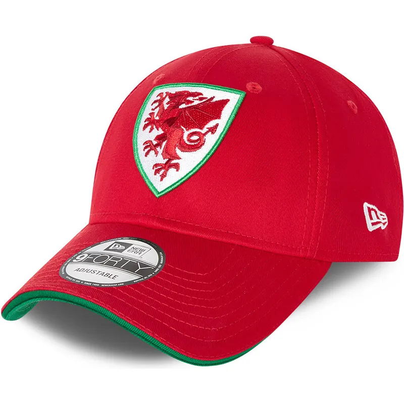 mutzen-gebogen-rot-verstellbares-band-9forty-de-wales-copa-mundial-der-wales-copa-mundial-de-futbol-von-new-era