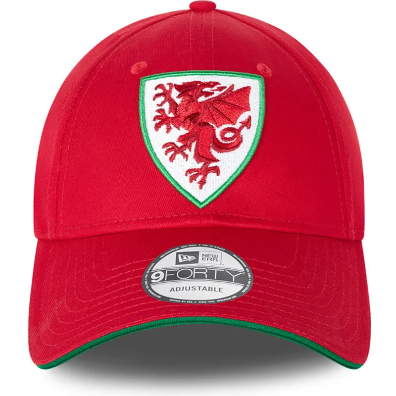 cappelli-curva-rosso-cinghia-regolabile-9forty-de-wales-copa-mundial-dei-wales-copa-mundial-de-futbol-di-new-era