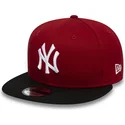 cappellino-piatto-rosso-e-nero-snapback-9fifty-colour-block-dei-new-york-yankees-mlb-di-new-era