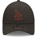cappellino-curvo-nero-regolabile-9forty-team-outline-dei-los-angeles-dodgers-mlb-di-new-era