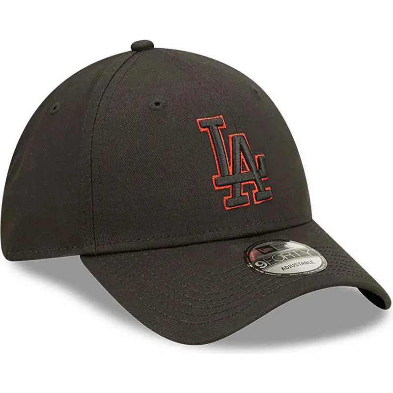 mutzen-gebogen-schwarz-verstellbares-band-9forty-team-outline-der-los-angeles-dodgers-mlb-von-new-era
