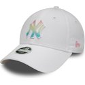 new-era-curved-brim-women-multicolor-logo-9forty-ombre-infill-new-york-yankees-mlb-white-adjustable-cap