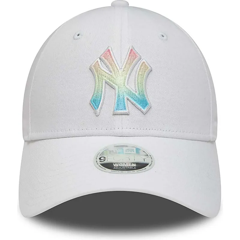 cappelli-curva-bianco-cinghia-regolabile-multicolor-9forty-ombre-infill-dei-new-york-yankees-mlb-di-new-era