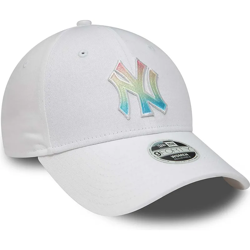 cappelli-curva-bianco-cinghia-regolabile-multicolor-9forty-ombre-infill-dei-new-york-yankees-mlb-di-new-era