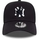 cappelli-curva-blu-marino-snapback-a-frame-team-camo-infill-dei-new-york-yankees-mlb-di-new-era