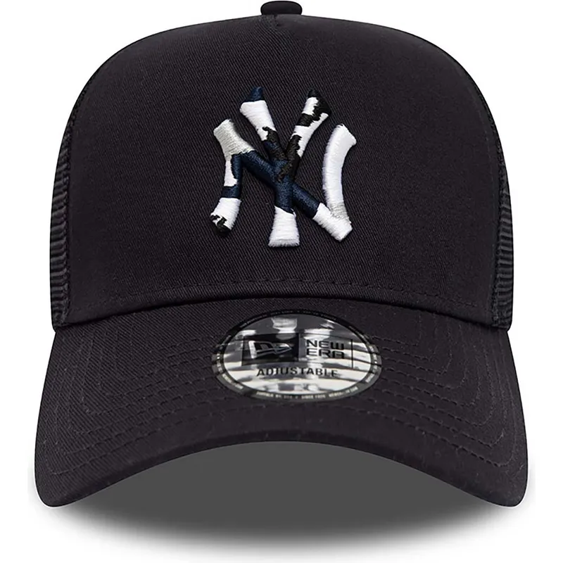 cappelli-curva-blu-marino-snapback-a-frame-team-camo-infill-dei-new-york-yankees-mlb-di-new-era