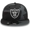 cappello-piatto-camouflage-nero-snapback-9fifty-team-dei-las-vegas-raiders-nfl-di-new-era