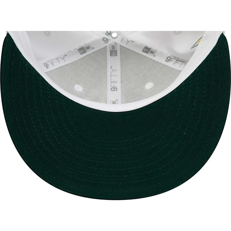 cappelli-piatta-bianco-snapback-rickey-henderson-9fifty-crown-patches-dei-oakland-athletics-mlb-di-new-era