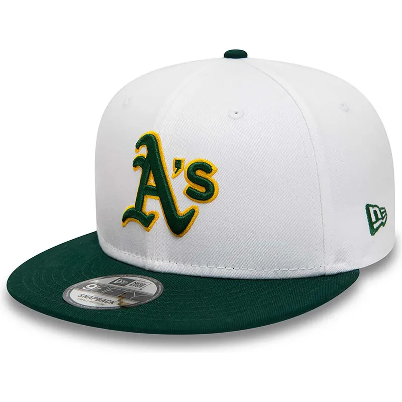 mutzen-flach-weiss-snapback-rickey-henderson-9fifty-crown-patches-der-oakland-athletics-mlb-von-new-era