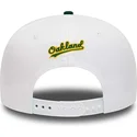 cappellino-snapback-bianco-e-verde-con-visiera-piatta-rickey-henderson-9fifty-crown-patches-degli-oakland-athletics-mlb-di-new-e