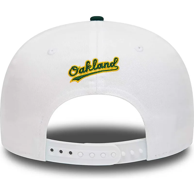 cappelli-piatta-bianco-snapback-rickey-henderson-9fifty-crown-patches-dei-oakland-athletics-mlb-di-new-era