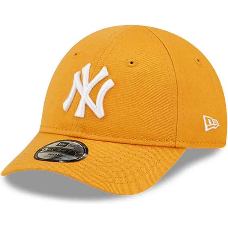 cappelli-curva-arancia-cinghia-regolabile-per-bambino-pequeno-9forty-league-essential-dei-new-york-yankees-mlb-di-new-era