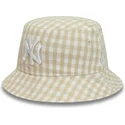 secchi-beige-dei-bucket-beige-para-mujer-tapered-gingham-di-new-era
