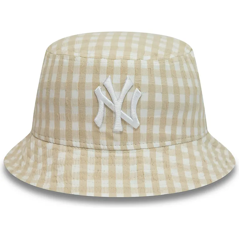 eimer-beige-der-bucket-beige-para-mujer-tapered-gingham-von-new-era