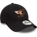 cappellino-curvo-nero-regolabile-9forty-di-diavolo-della-tasmania-looney-tunes-di-new-era