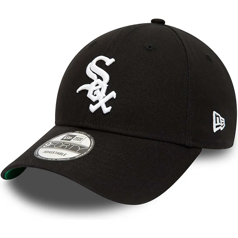 cappelli-curva-nero-cinghia-regolabile-9forty-team-side-patch-dei-chicago-white-sox-mlb-di-new-era cappelli-curva-nero-cinghia-regolabile-9forty-team-side-patch-dei-chicago-white-sox-mlb-di-new-era