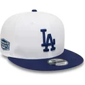 cappellino-piatto-bianco-e-blu-snapback-9fifty-crown-patches-dei-los-angeles-dodgers-mlb-di-new-era