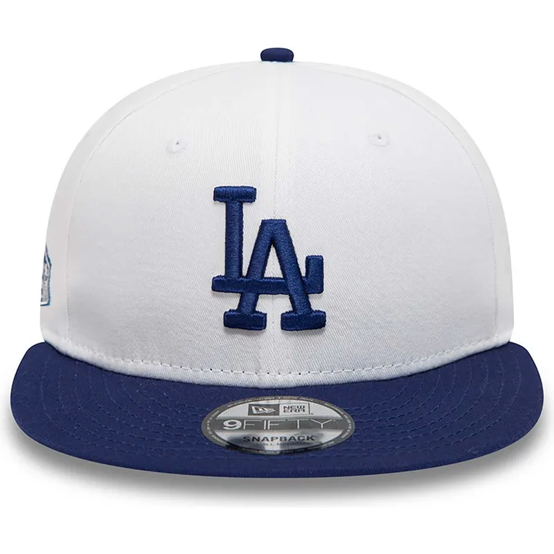 cappelli-piatta-bianco-snapback-9fifty-crown-patches-dei-los-angeles-dodgers-mlb-di-new-era