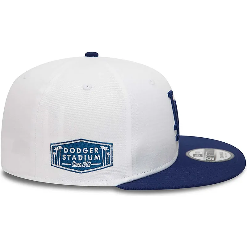 cappelli-piatta-bianco-snapback-9fifty-crown-patches-dei-los-angeles-dodgers-mlb-di-new-era