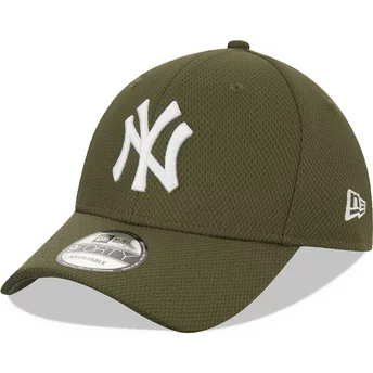 New Era Curved Brim 9FORTY Diamond Era New York Yankees MLB Green Adjustable Cap