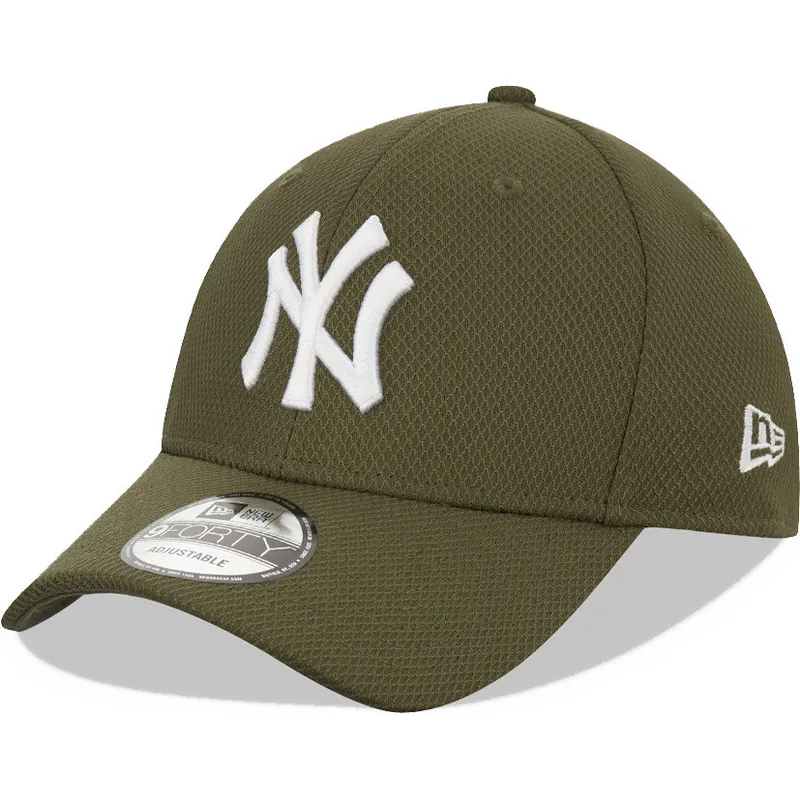 mutzen-gebogen-grun-verstellbares-band-9forty-diamond-era-der-new-york-yankees-mlb-von-new-era