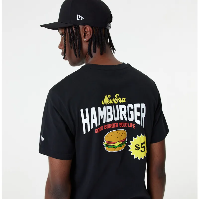 magliette-manica-corta-nero-dei-camiseta-manga-corta-negra-good-burger-good-life-food-graphic-di-new-era